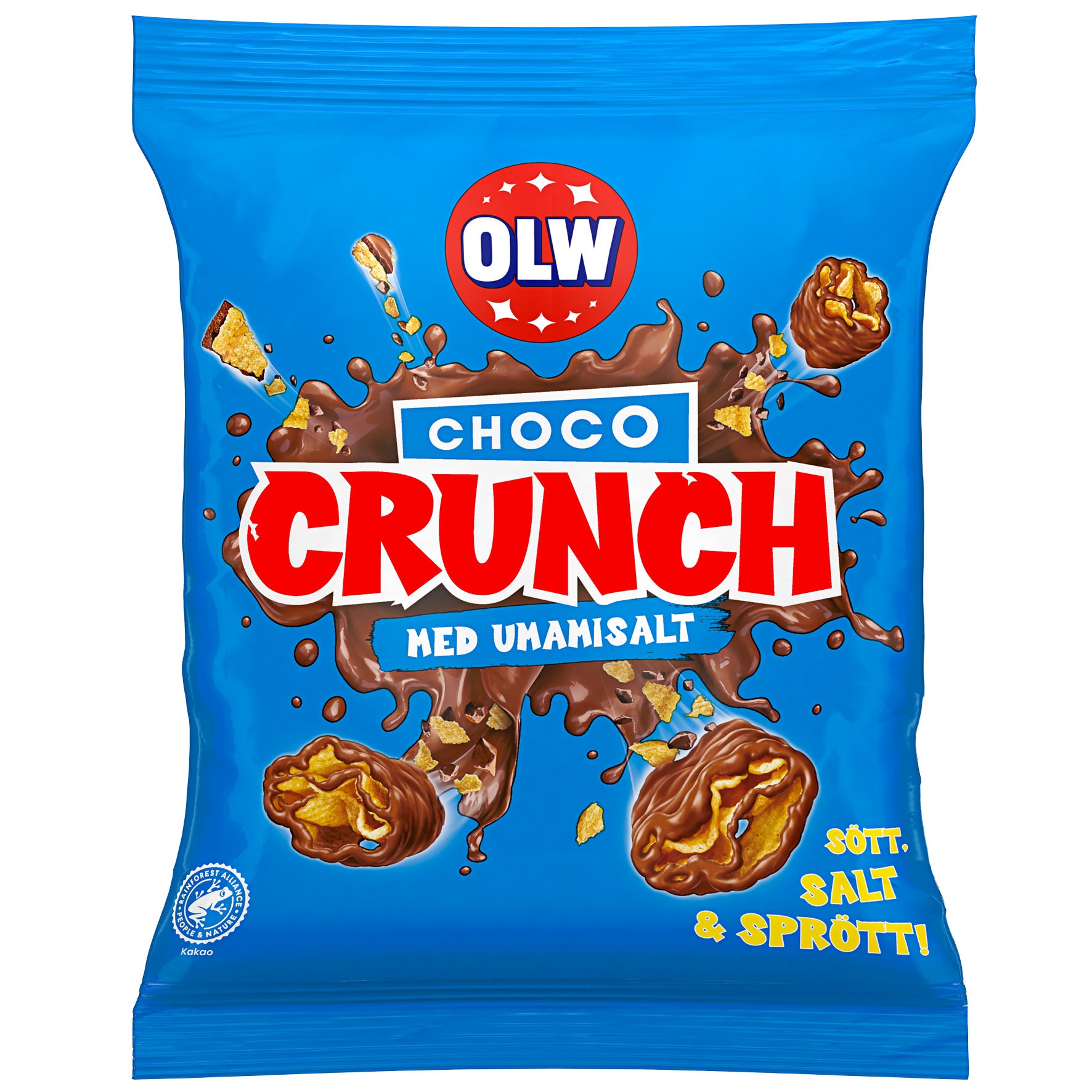 Snacks OLW Choco Crunch med umamisalt 15x90 g