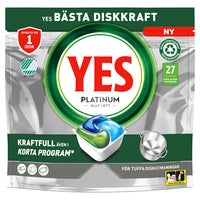 Diskmaskinstabletter YES Platinum 27-pack