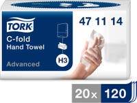 Pappershandduk C-fold Advanced Tork H3 2400 st/fp
