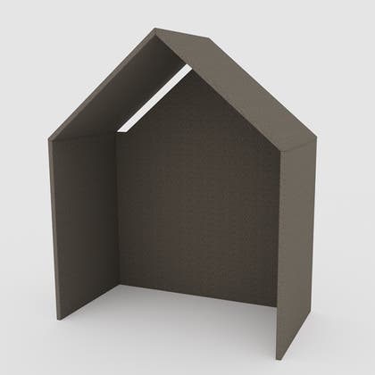 Ljudabsorberande rum halv - Half a Hut.