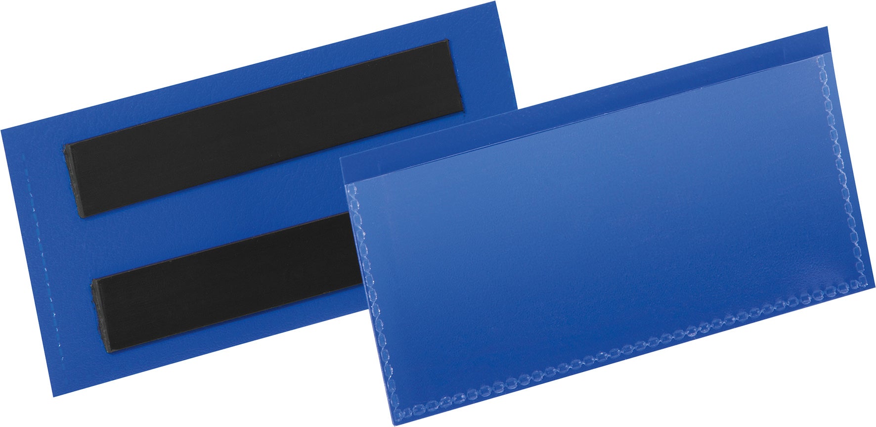 Etiketthållare magnetisk 100 x 38 mm blå 50 st/fp