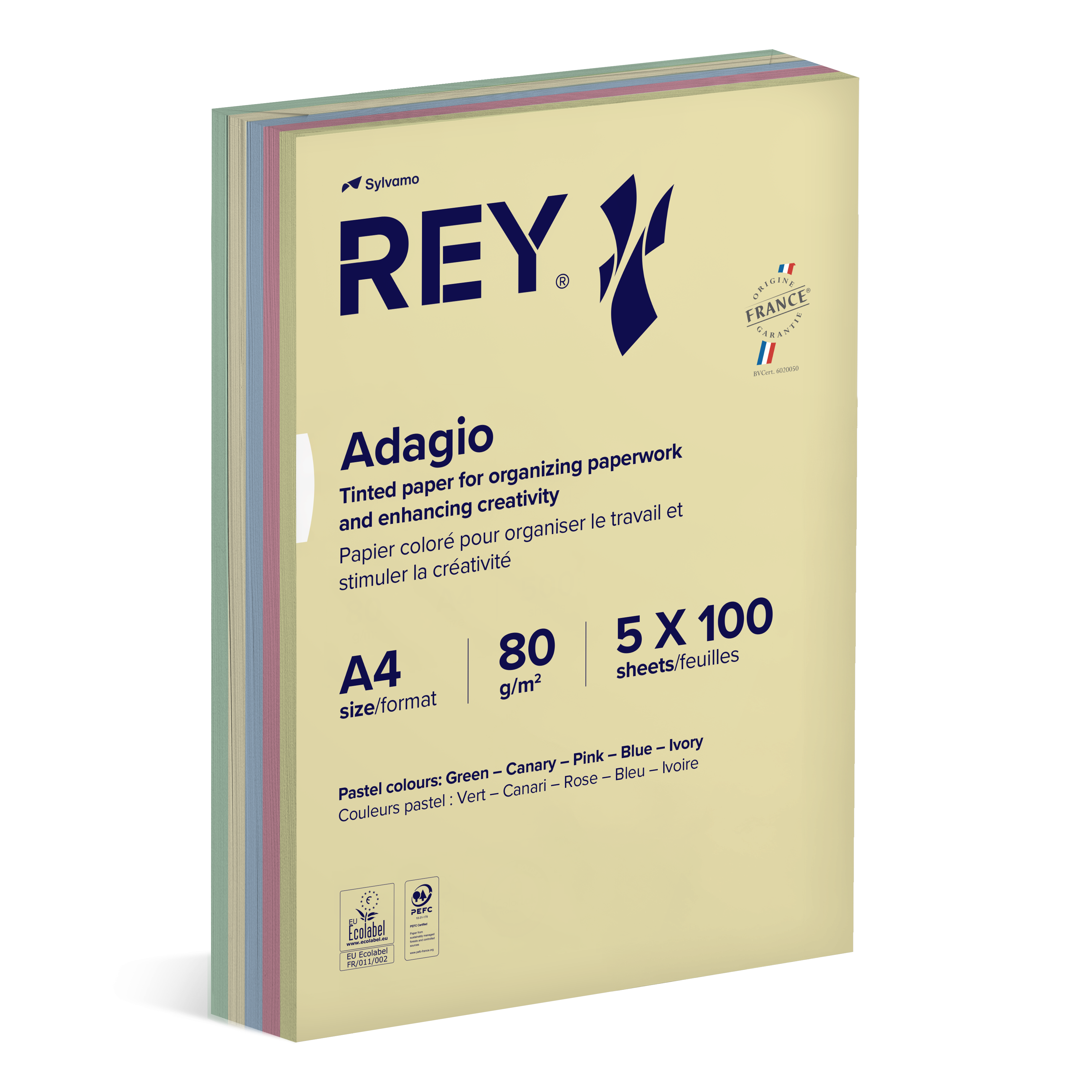 Färgat kopieringspapper A4 80g pastell 500/fp