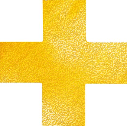 Golvmarkering "Kryss" gul