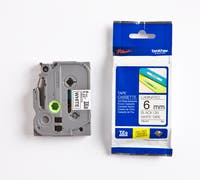 Märkband TZe211 6mm sva/vit