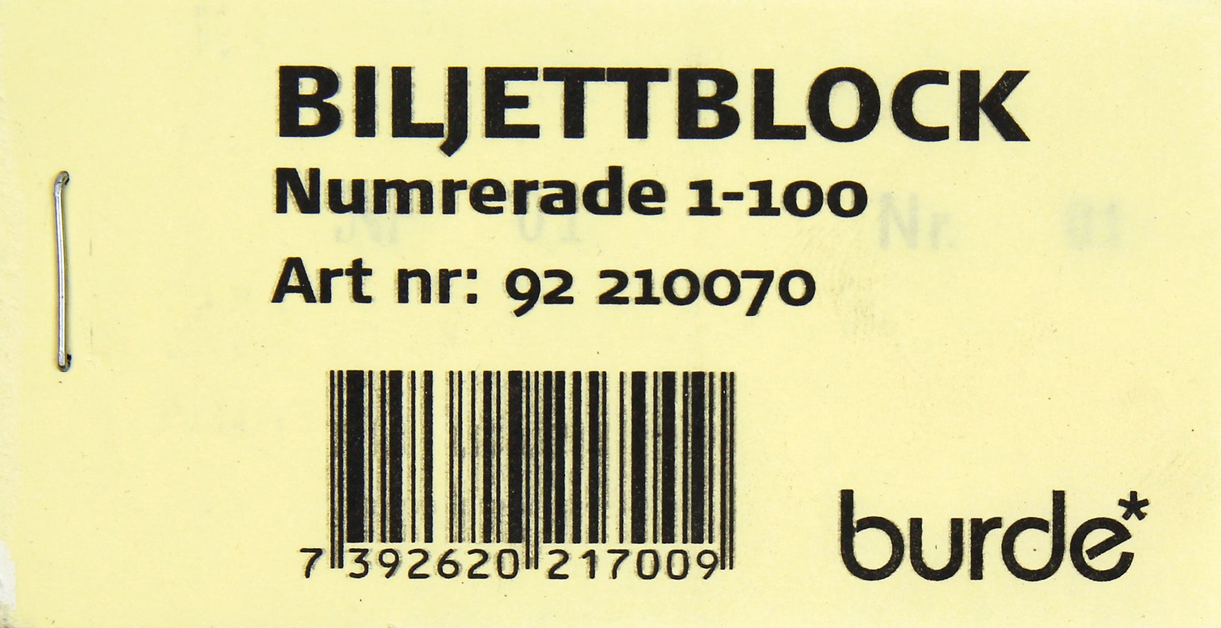 Biljettblock 1-100
