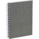 Anteckningsbok Bigso A5 linjerat canvas grå