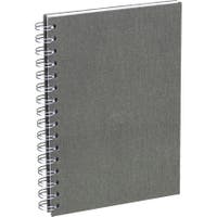 Anteckningsbok Bigso A5 linjerat canvas grå