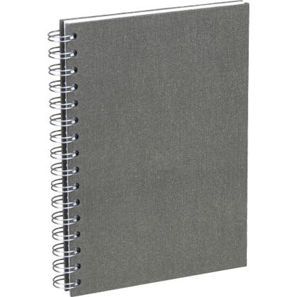 Anteckningsbok Bigso A5 linjerat canvas grå