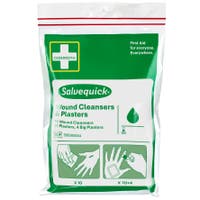 Sårtvätt och plåsterset Salvequick 34-pack