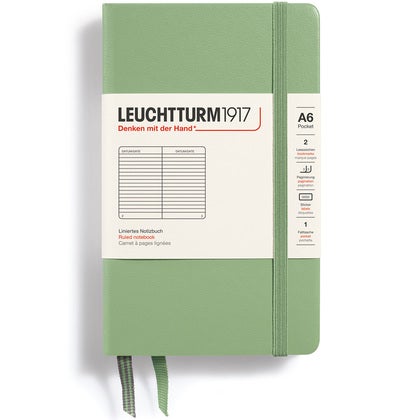 Anteckningsbok A6 linjerad Sage