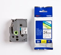 Märkband TZe151 24mm sva/klar