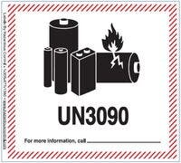 Farligt gods-etiketter UN3090 500 st/rulle