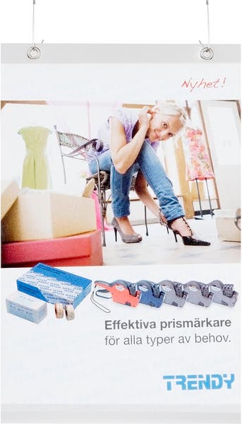 Plastficka frihängande A4 transparent