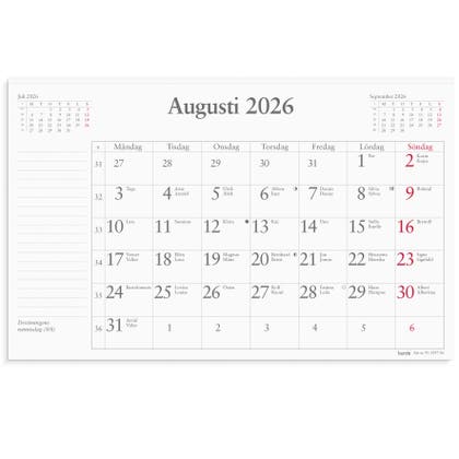 Månadsblock 240x152 mm 2026