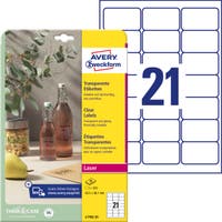Etikett transparent 63,5x38,1mm 525/fp