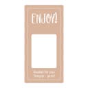 Etikett Enjoy / Have a nice day! 50 x 100 mm brun 500 st/fp