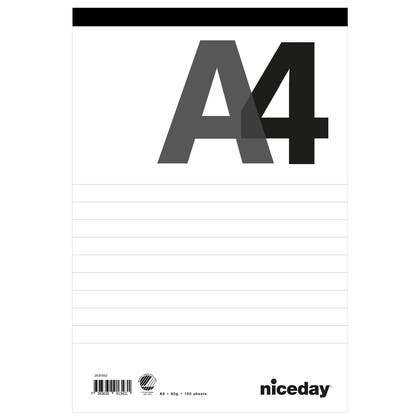 Perforerat block A4 100blad linjerat