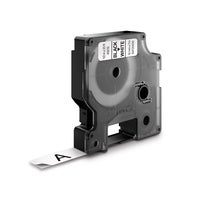 Märkband Dymo D1 Svart/Vit  12 mm