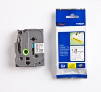 Märkband TZeS241 18 mm x 8 m svart/vit