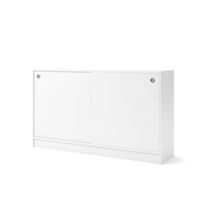 Skåp med skjutdörrar inkl lås H=925 mm Vit