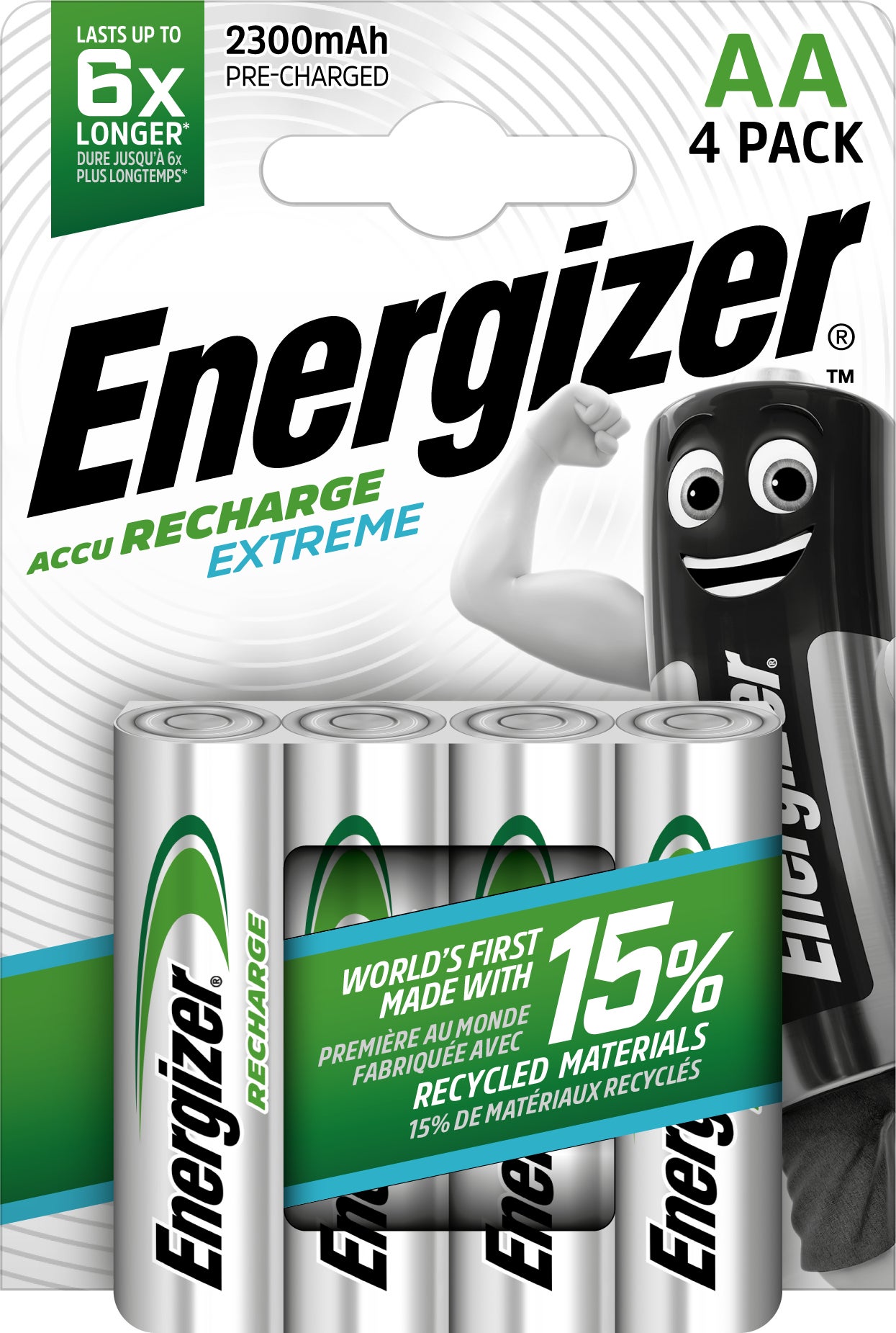 Energizer Extreme Laddningsbara Batterier AA 4-pack 2300 mAH