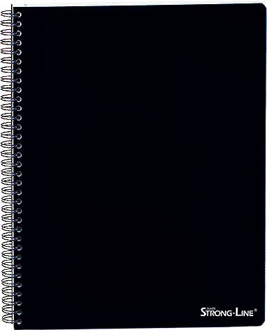 Kollegieblock Bantex PP A4/A5 linjerat svart