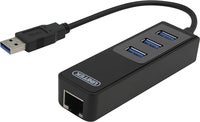 USB 3.0 nätverksadapter Deltaco 10/100/1000Mbps Svart