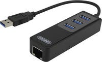USB 3.0 nätverksadapter Deltaco 10/100/1000Mbps Svart