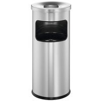 Papperskorg med askkopp 17 liter Safe silver