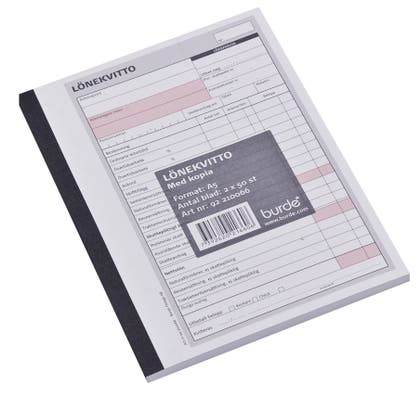 Lönekvitto A5 med kopia 2x50blad