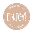 Etiket ENJOY! Ø50 mm brun 500 st/fp