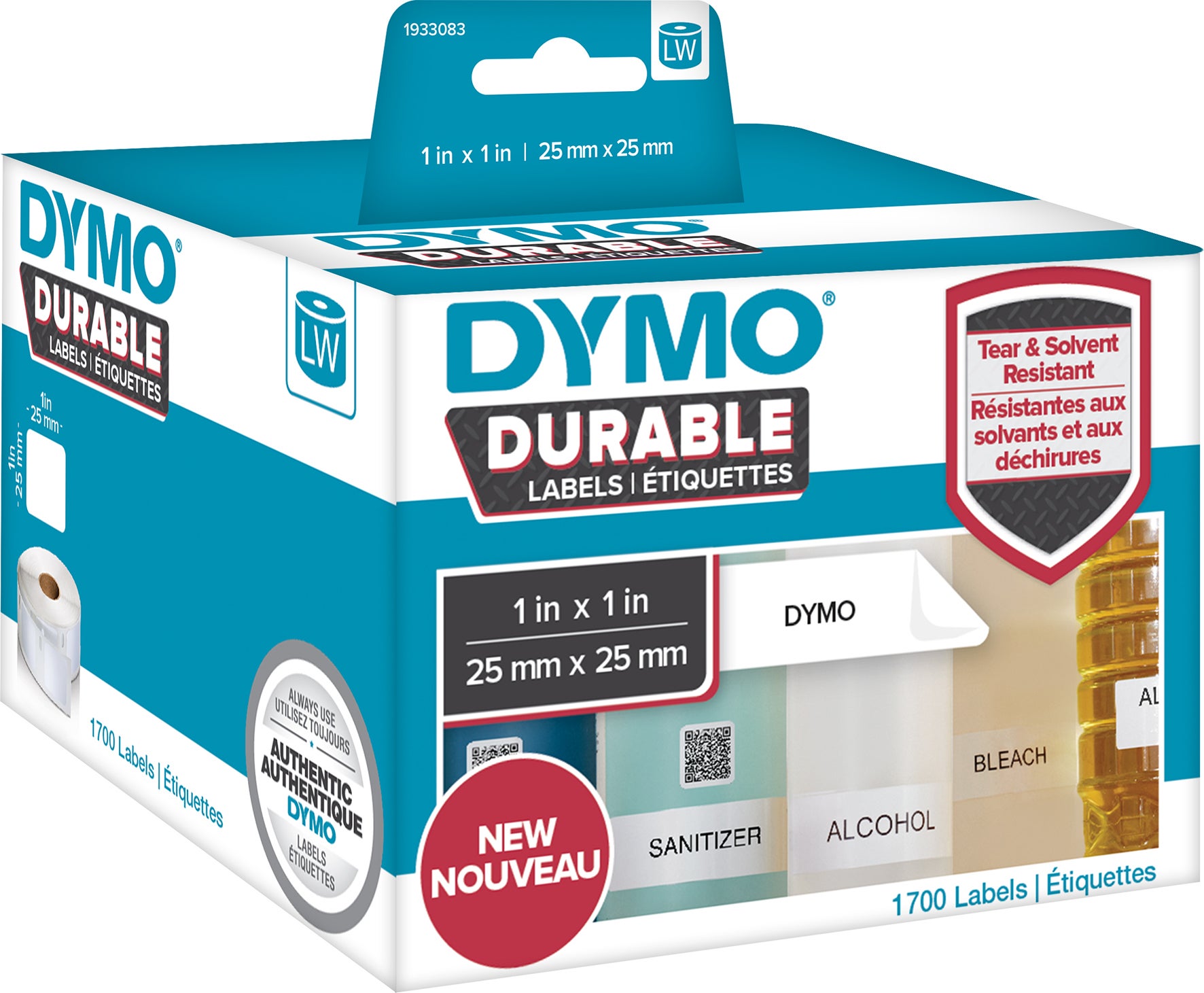 Etikett Dymo Durable 19x64 mm