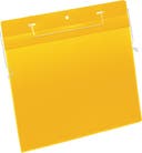 Plastficka A4L trådbygel gul 50 st/fp