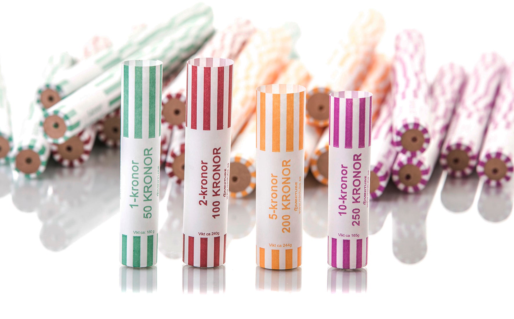 Myntrör / Mynthyllsor i papper