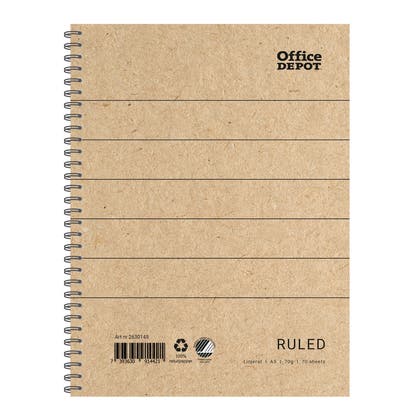 Kollegieblock Recycle A4/A5 70g 70blad linjerat