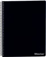 Kollegieblock PP A4 linjerat svart