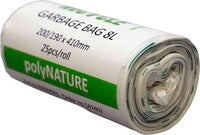 Soppåse Polynature 8 liter vit 25/rulle