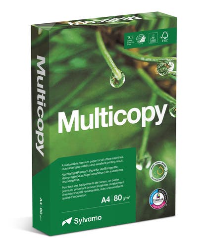 Kopieringspapper Multicopy A4 EU-hålat 80 gram 500 st/pkt
