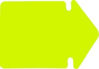 Pil 130 x 90 mm flour gul 25 st/fp