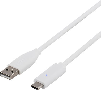 USB-C - A 2.0 Deltaco 2 Meter Vit