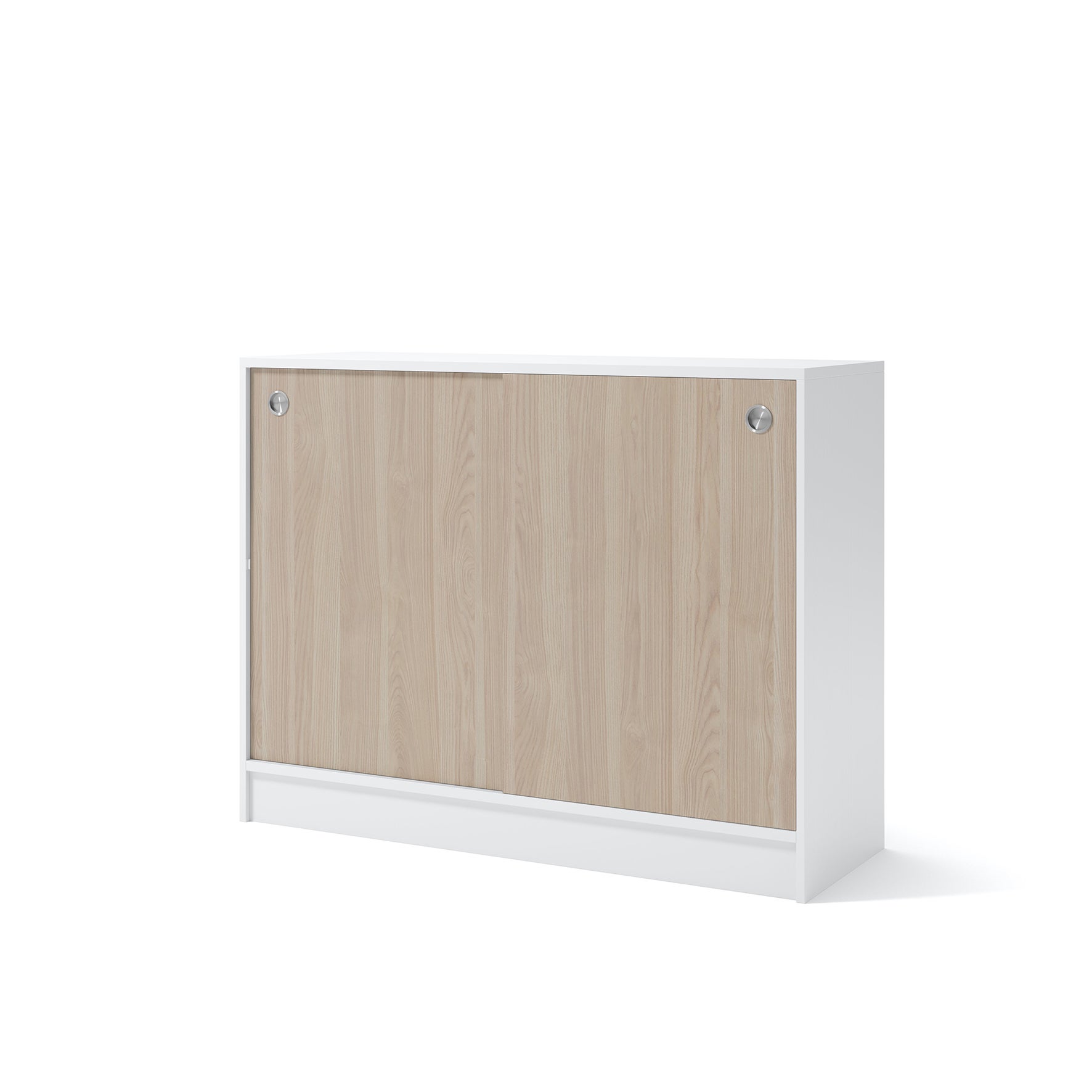 Skåp med skjutdörrar inkl lås H=925 mm Vit/Vit ask