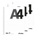 Kollegieblock A4 60g linjerat 3/fp