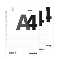 Kollegieblock A4 60g linjerat 3/fp