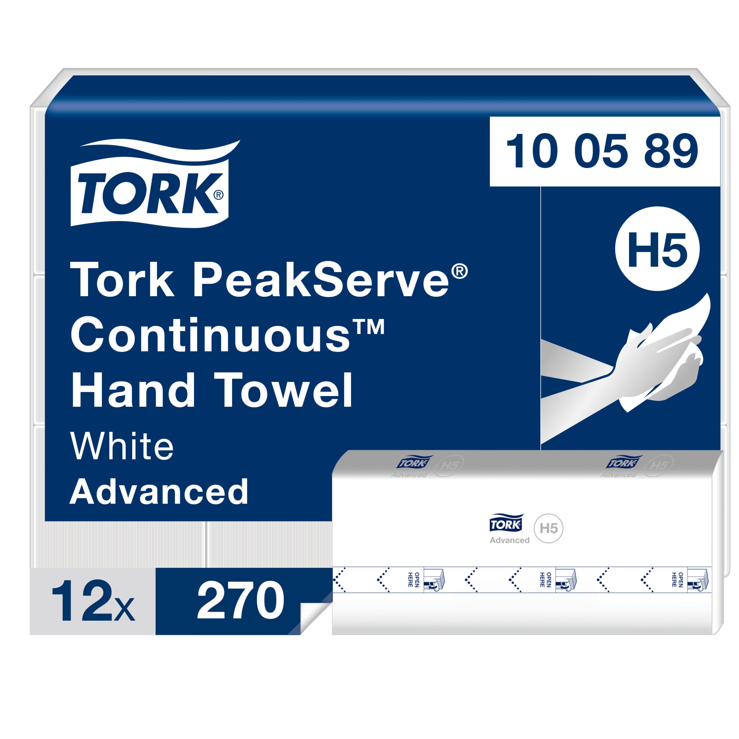 Pappershanduk Tork PeakServe Continuous H5 Advanced 12x270 st