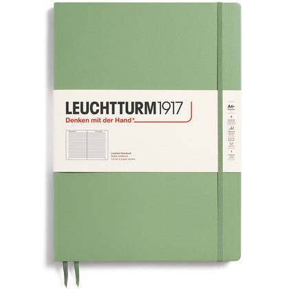 Anteckningsbok A4+ linjerad Sage