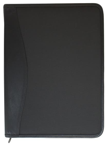 Konferensmapp med dragkedja svart