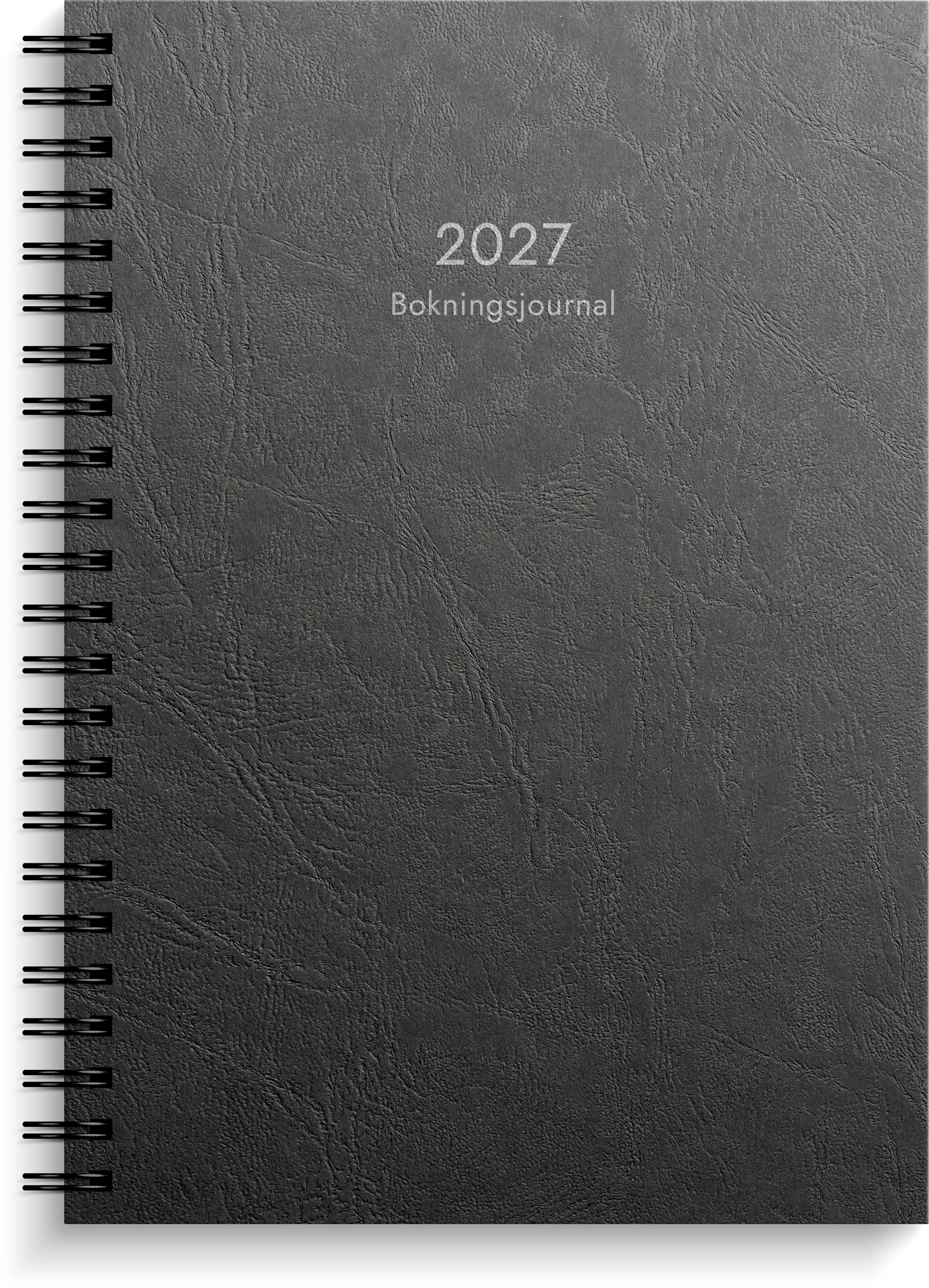 Bokningsjournalen 2027 svart kartong Burde