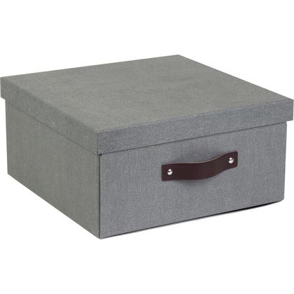 Förvaringsbox Bigso Levi canvas grå