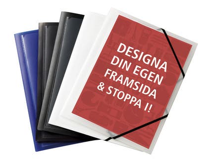 Snoddmapp PP 3-klaff A4 med ficka