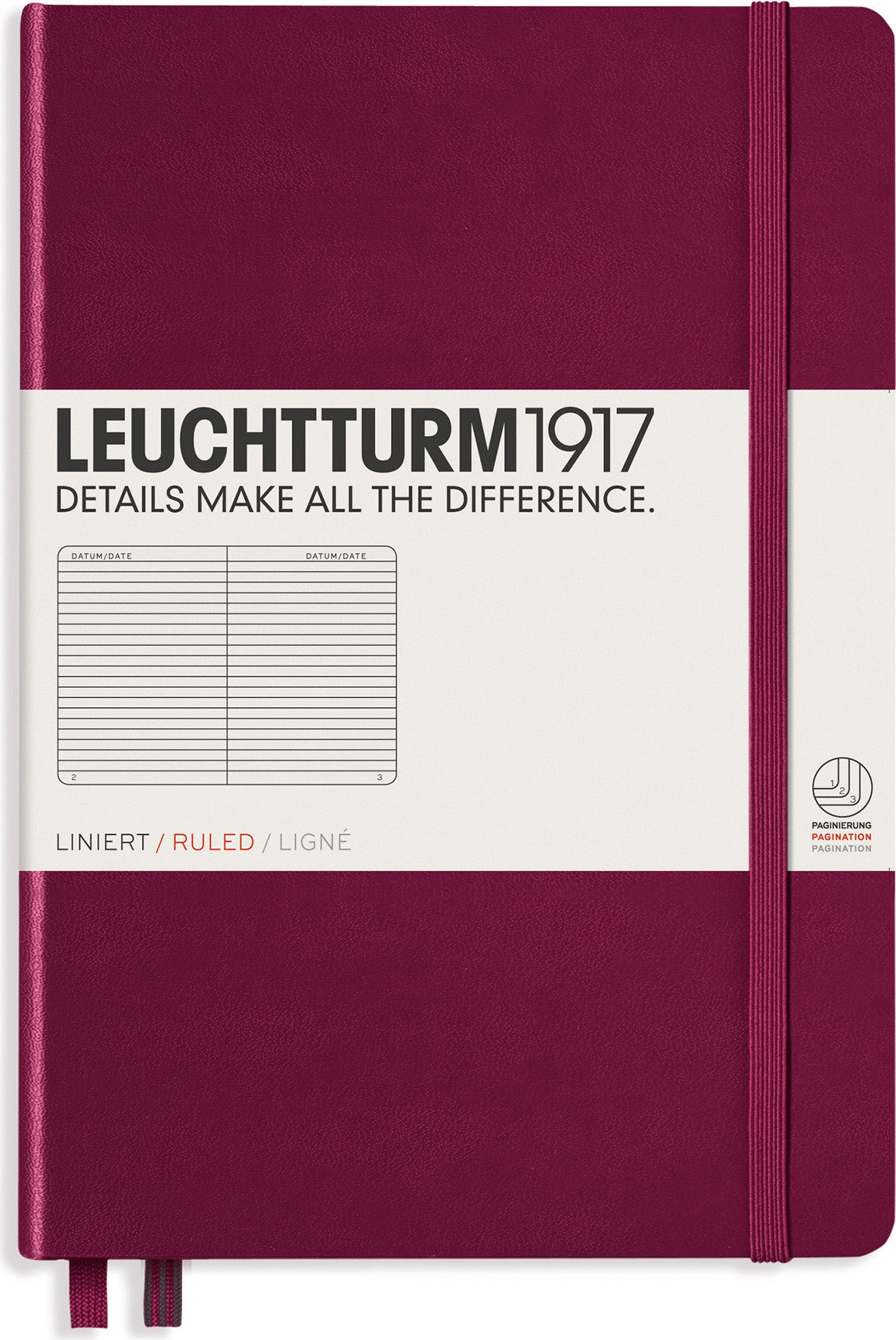 Anteckningsbok A5 linjerad Port Red